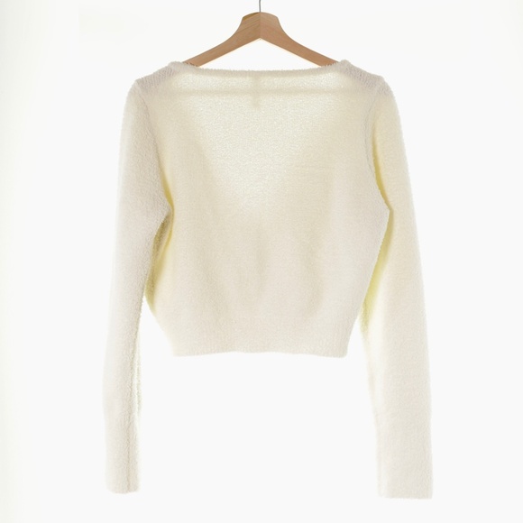 Anthropologie Daily Practice Ivory Fuzzy Teddy Bear Sweater Jogger Set Womens M - Picture 7 of 16